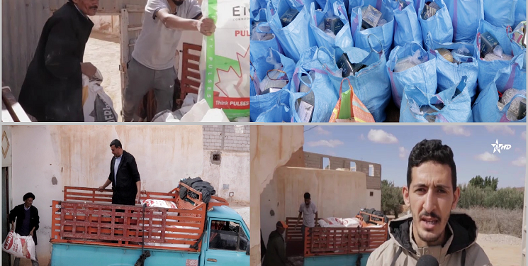 بالتعاون مع جمعية تيويزي أيت بلا..جمعية إيمال أيت كديرن توزع أكثر من 120 قفة غذائية على الأسر المعوزة بأيت إلوكان