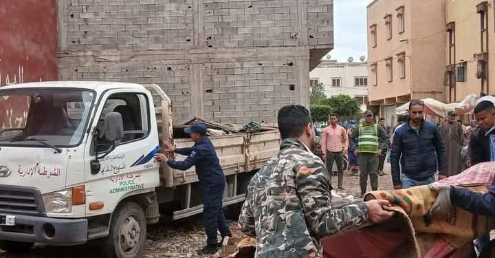 تحرير الملك العمومي وتنظيف سويقة تراست في حملة واسعة بإنزكان