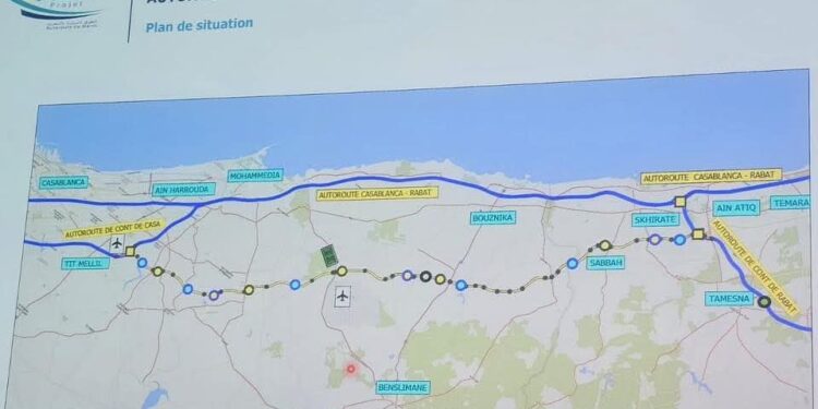 مشروع طريق سيار قاري جديد يربط الرباط بالدار البيضاء