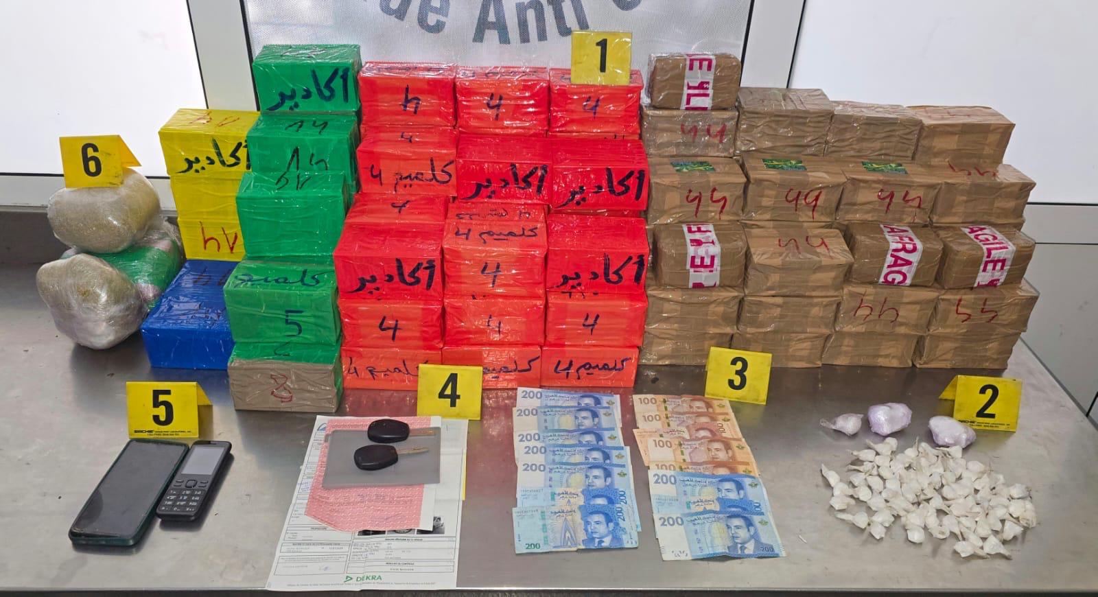 بصمات ‘الديستي’ تكشف شبكة تهريب دولية: توقيف بارون مخدرات وحجز كميات ضخمة بأكادير