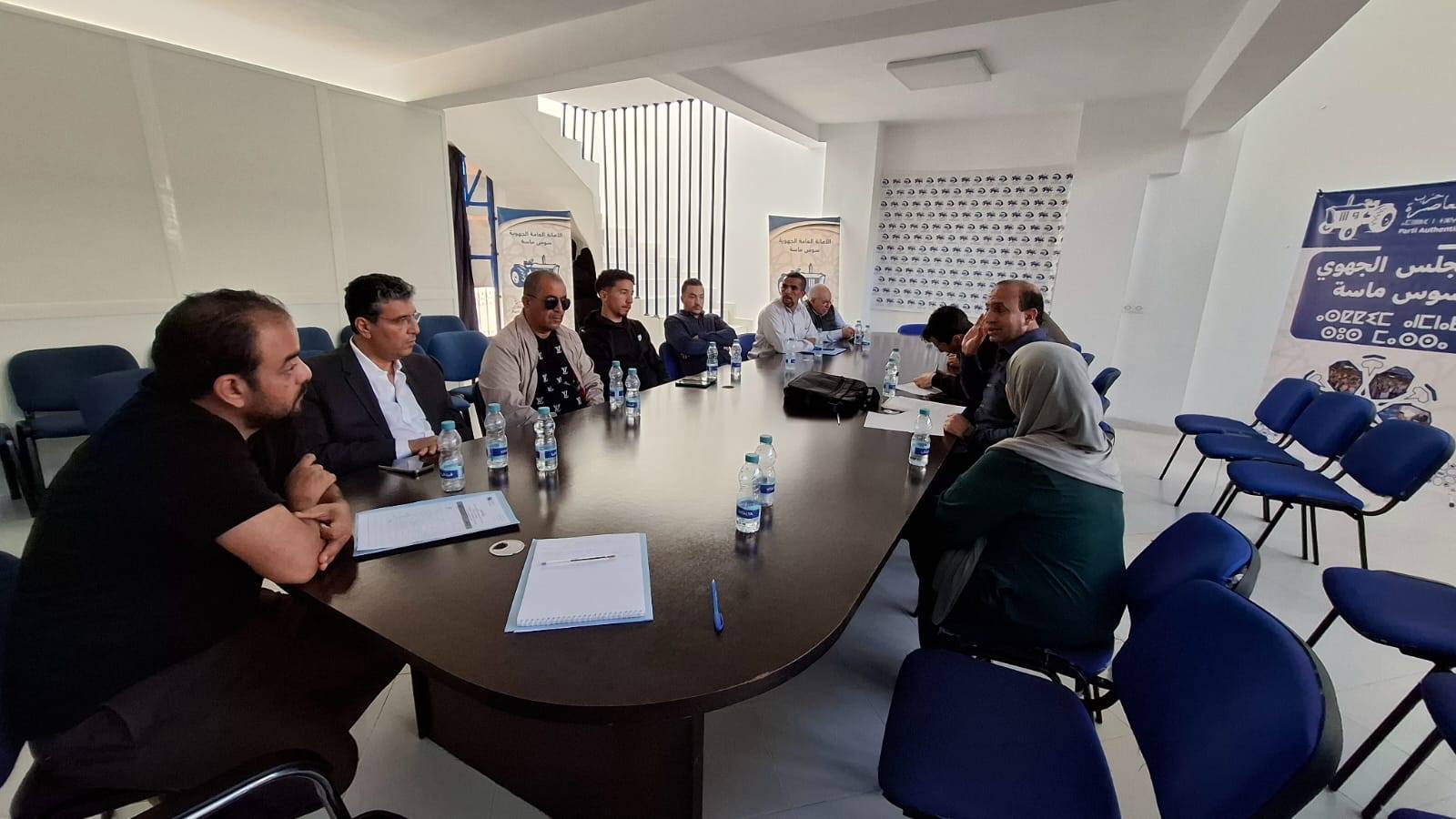 الأمين الجهوي لحزب الأصالة والمعاصرة بجهة سوس ماسة السيد حميد وهبي يعقد لقاء تواصليا مع مناضلي الحزب بقيادة أركانة