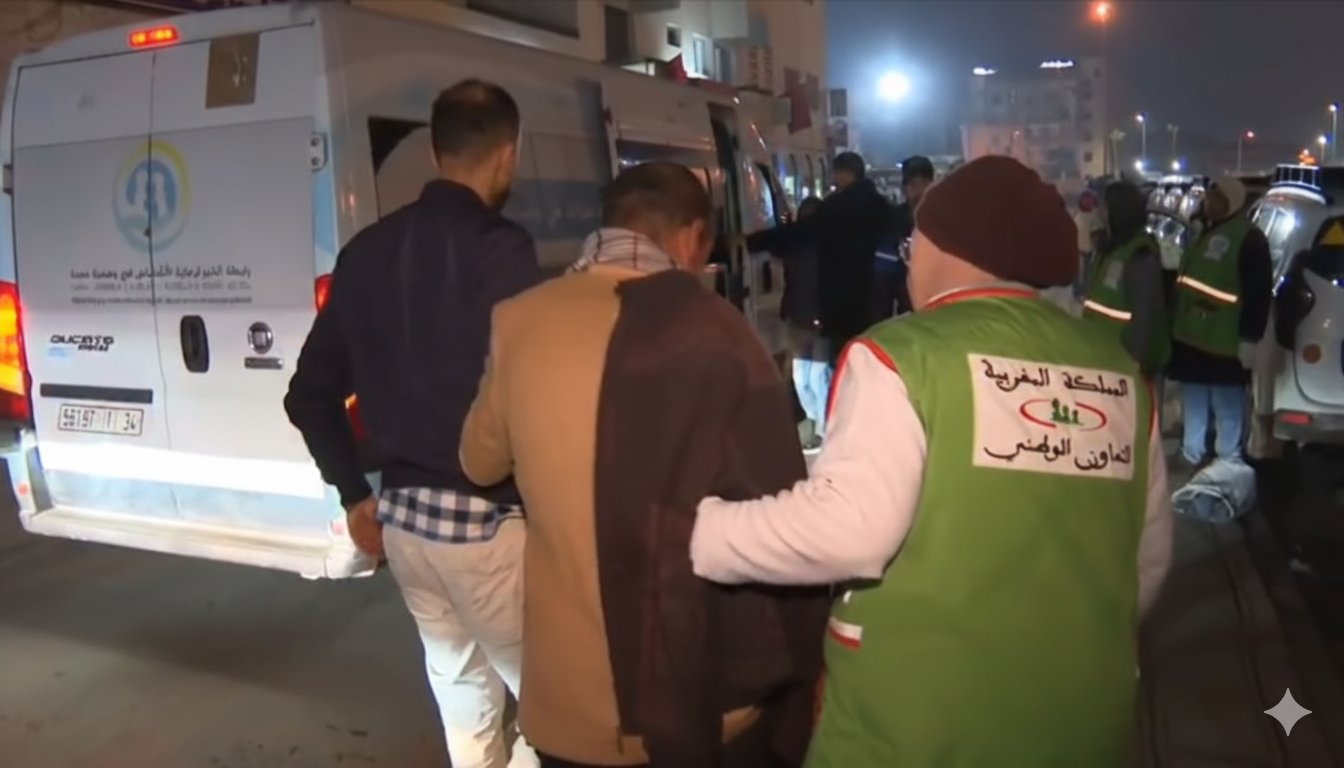 المبادرة الوطنية للتنمية البشرية تواصل دعم الأشخاص بدون مأوى بإنزكان أيت ملول في إطار حملة “دفء”