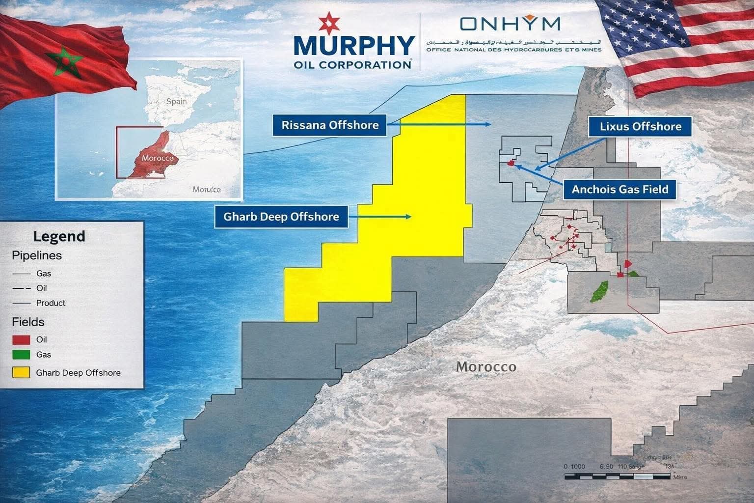 شركة أمريكية تخطط للتنقيب عن الغاز قبالة السواحل المغربية
