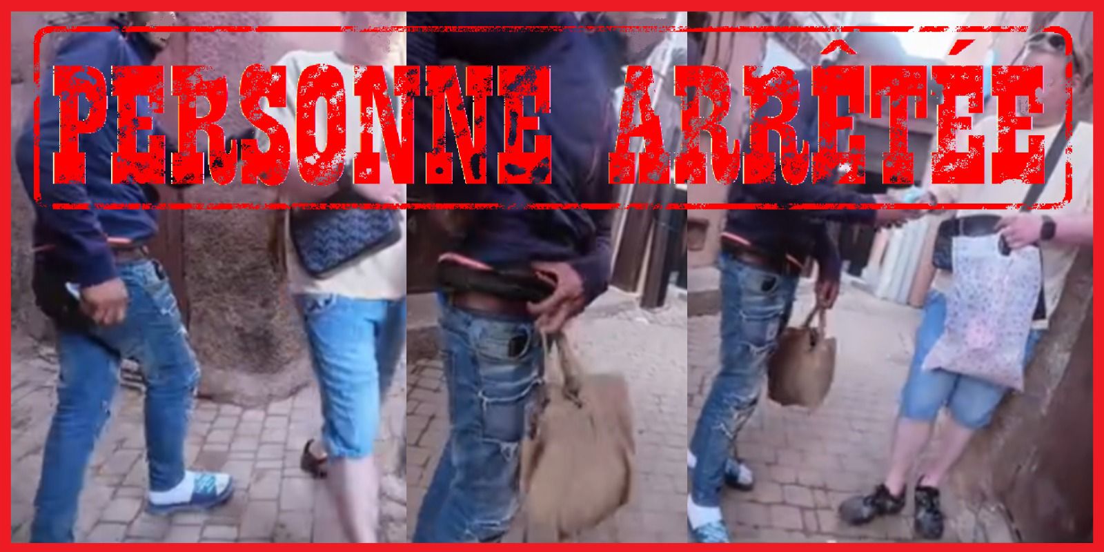 توقيف ثلاثيني بمراكش ظهر في فيديو وهو يبتز سائحاً أجنبياً بالمدينة العتيقة.
