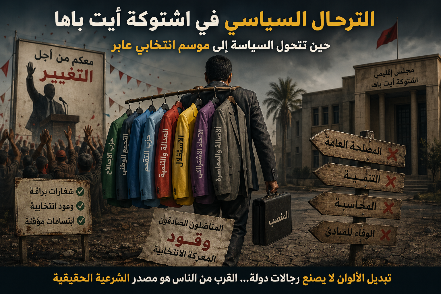 أزمة السياسة في اشتوكة أيت باها: حين تتحول الأحزاب إلى دكاكين انتخابية