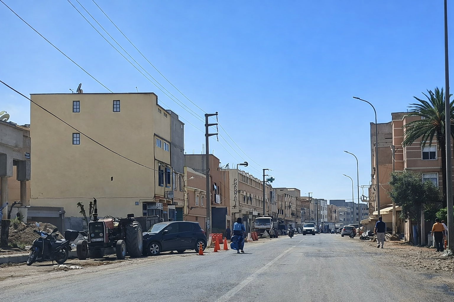 حادثة بشارع محمد السادس بايت ملول تبرز تحديات السلامة في مناطق الأشغال