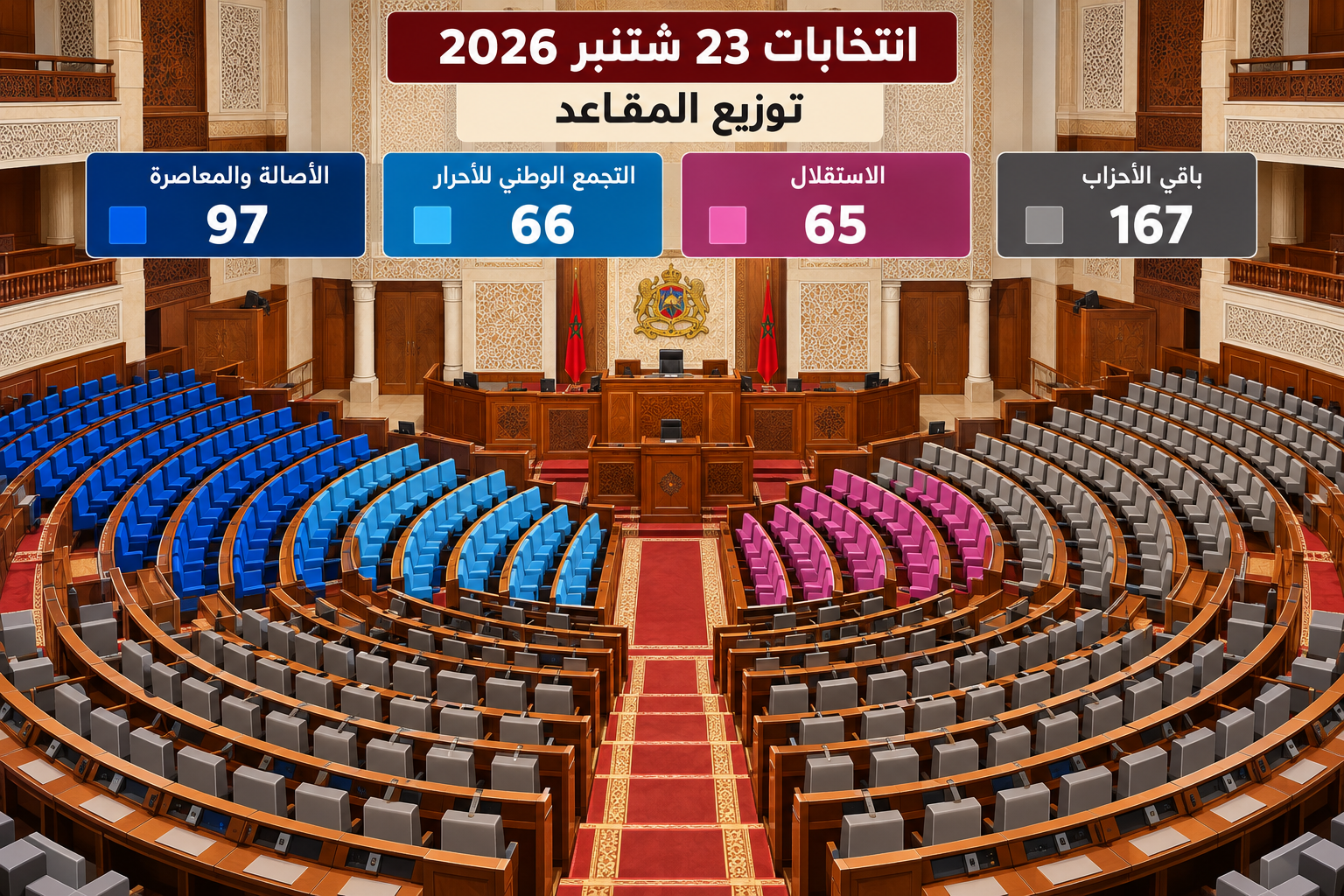 إنتخابات 2026.. خريطة التوزيع الجهوي للمقاعد